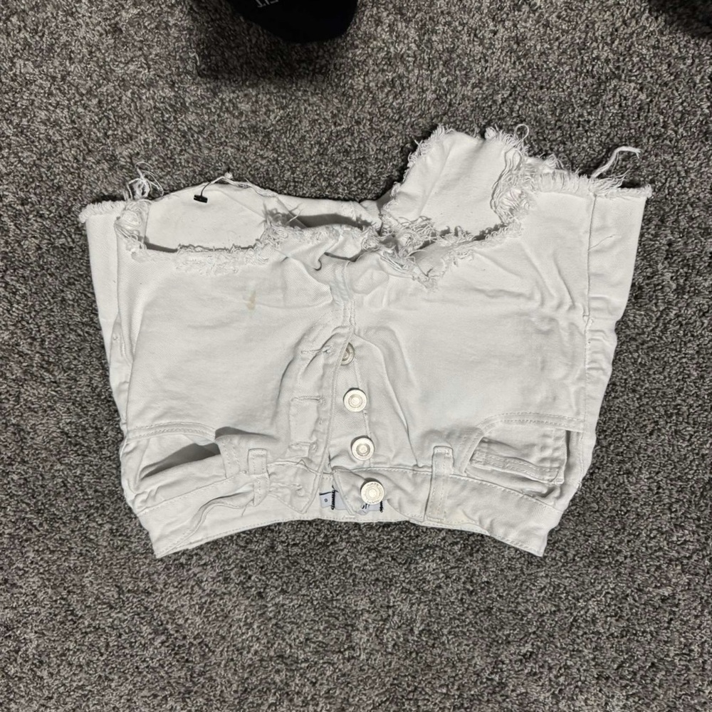 Rue21 White Jean Shorts